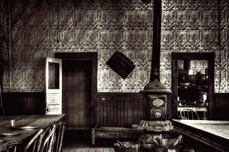 Bodie Hotel Dining Room with Pool Table Photograph by Roger Passman