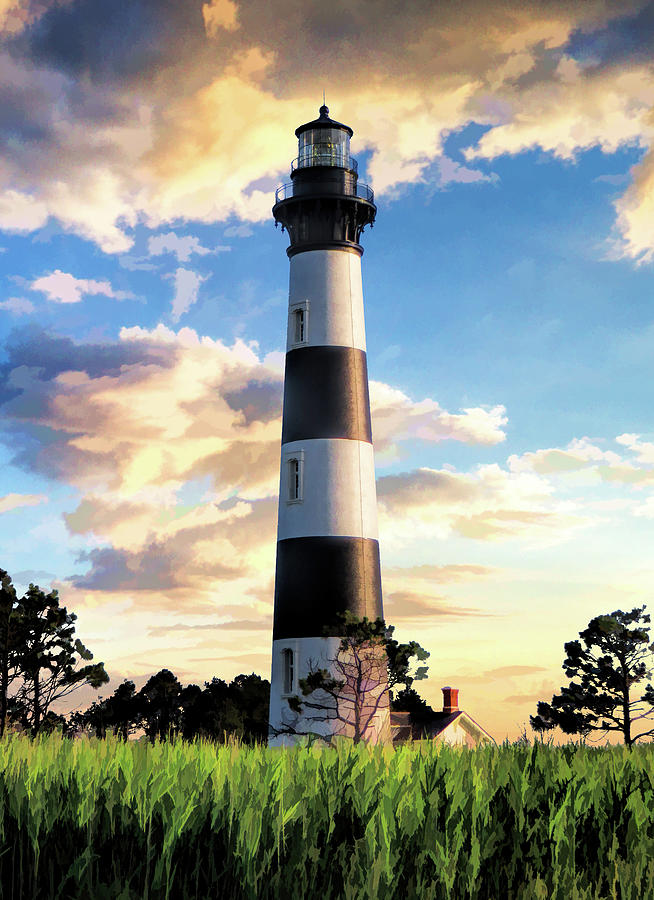 Bodie Island Lighthouse Painting by Christopher Arndt
