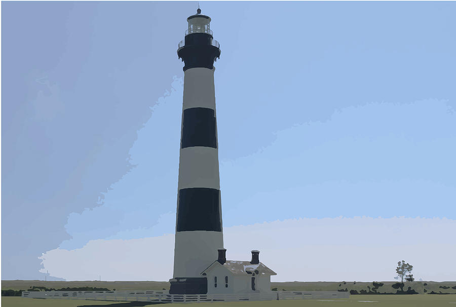 Bodie Island Lighthouse Digital Art by Darrell Foster