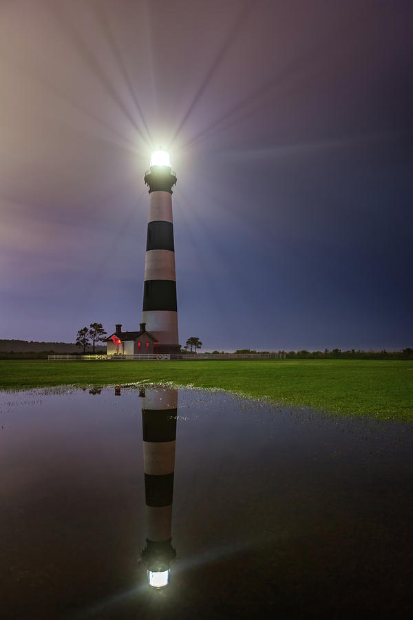 Bodie Island Lighthouse Reflection Photograph by Dennis Sprinkle