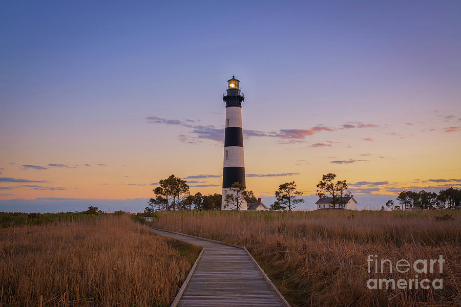 Bodie Island Lighthouse Sunset  Photograph by Michael Ver Sprill