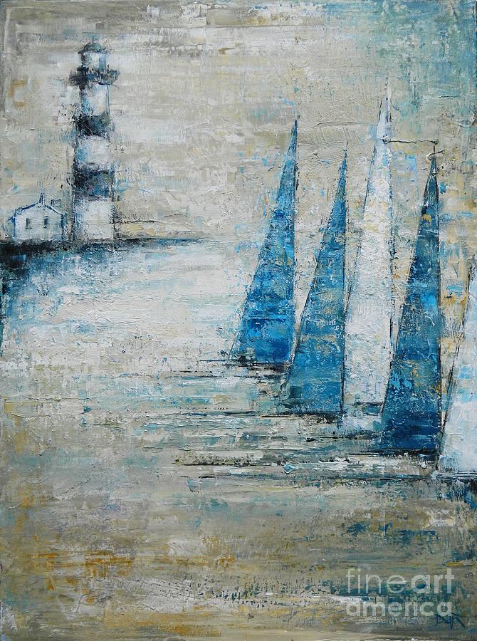 Bodie Island Sail Painting by Dan Campbell