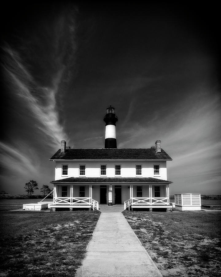 Bodie Light and Keepers Quarters Photograph by Alan Raasch