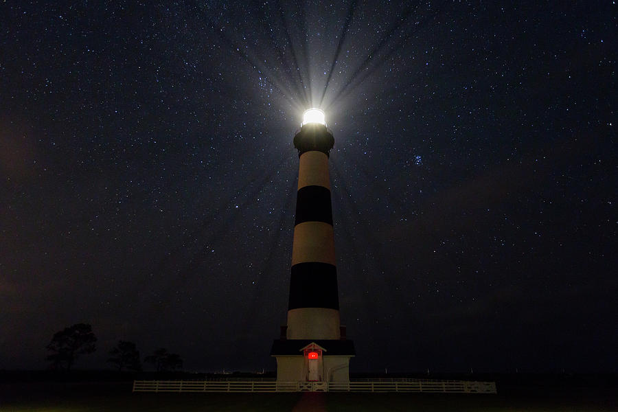 Bodie Light On A Starry Night Photograph