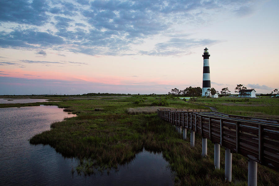 Bodie Lighthouse from the Marsh Photograph by Fran Gallogly