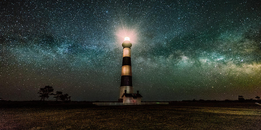 Lighthouse Photograph - Bodie Lighthouse Milky Way  by John Repoza