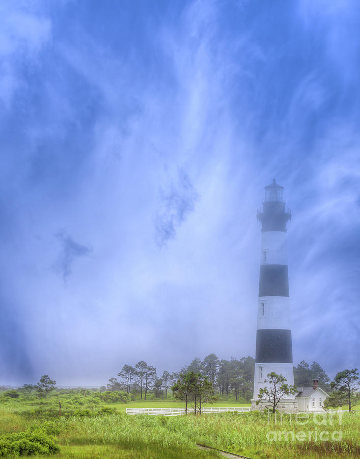 Bodie Lighthouse Outer Banks Digital Art by Randy Steele