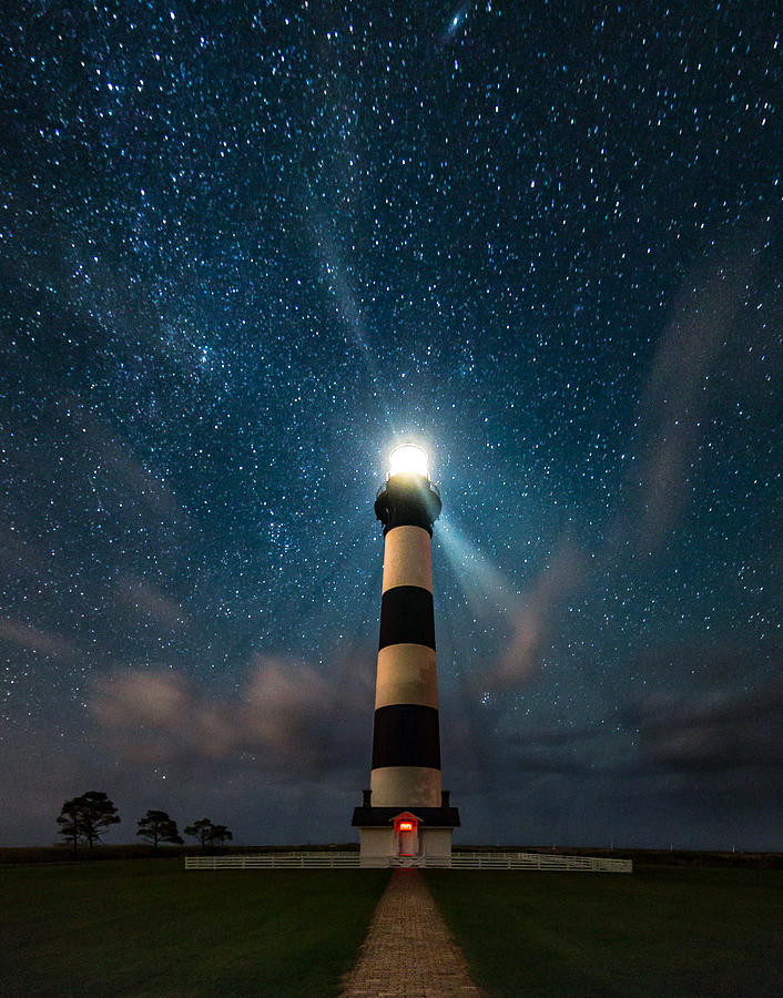 Bodie Lighthouse Under the Stars Photograph by Nick Noble
