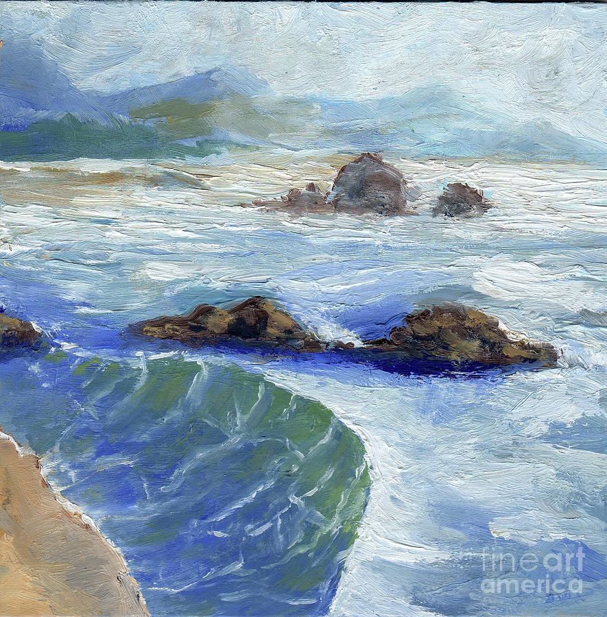Beach Painting - Bodiga Bay #2 by Randy Sprout