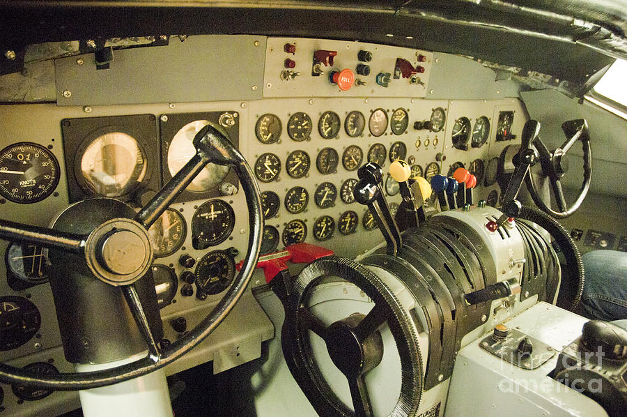 Boeing 727 cockpit 21 Photograph by Micah May