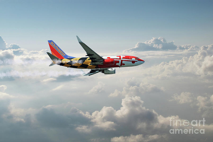 Boeing 737-700 Southwest Airlines Digital Art by Airpower Art