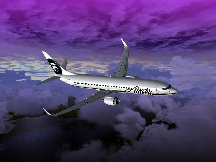 Boeing 737 NG 001 Digital Art by Mike Ray