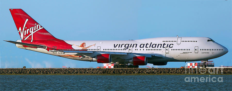 Boeing 747-4Q8 Virgin Atlantic Lady Penelope at SFO Photograph by Wernher Krutein