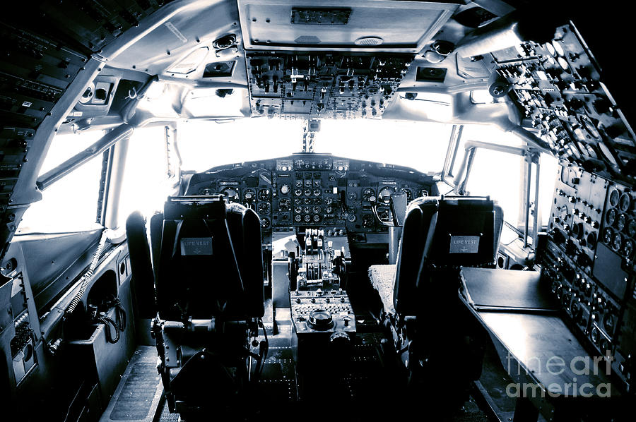 Boeing 727 cockpit 22 #2 Photograph by Micah May