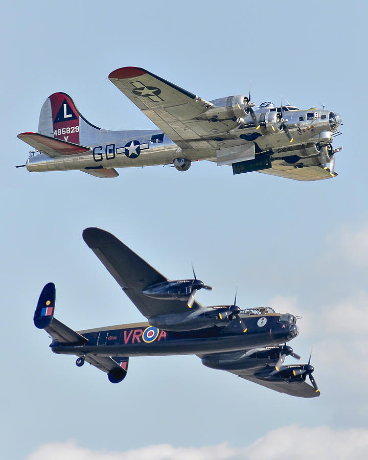 Boeing B-17G Flying Fortress and Avro Lancaster Photograph by Alan Toepfer