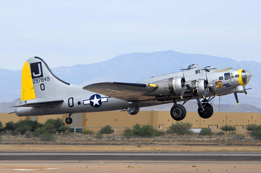 Boeing B 17g Flying Fortress N390th Liberty Belle Deer Valley Airport Photograph By Brian Lockett