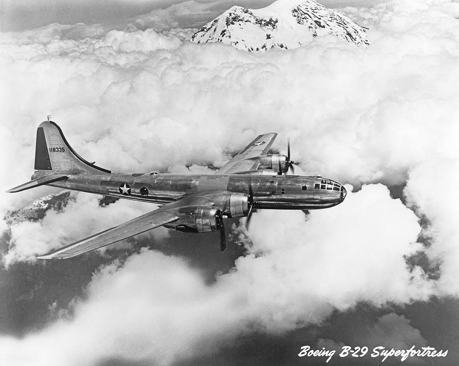 Transportation Photograph - Boeing B-29 Superfortress by Underwood Archives