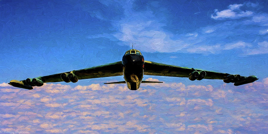 Colorado Springs Digital Art - Boeing B-52 Stratofortress - Oil by Tommy Anderson