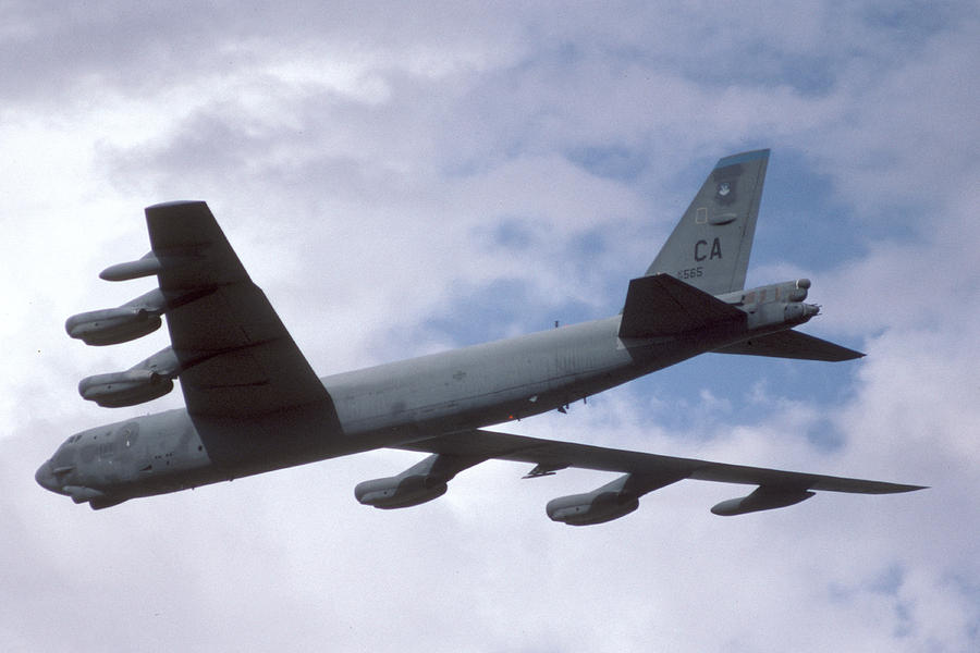 Boeing B-52G Stratofortress 59-2565 93rd Bomb Wing Castle AFB September 17 1992 Photograph by Brian Lockett