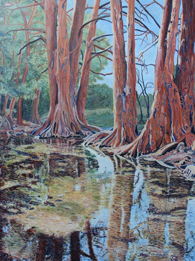 Boerne River Scene Painting by Vera Smith