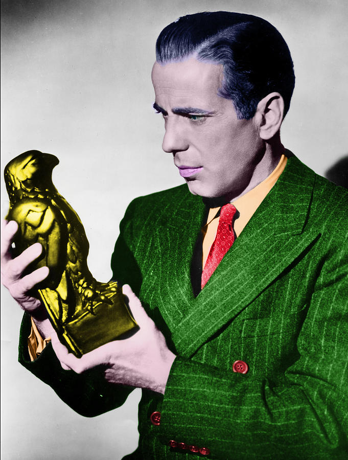 Hollywood Photograph - Bogart in color with the falcon by Emme Pons