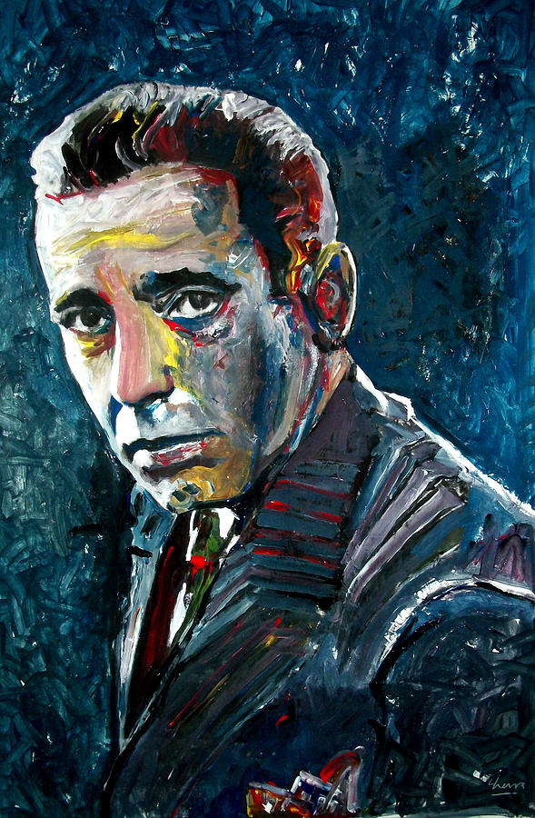 Casablanca Movie Painting - Bogey by Marcelo Neira