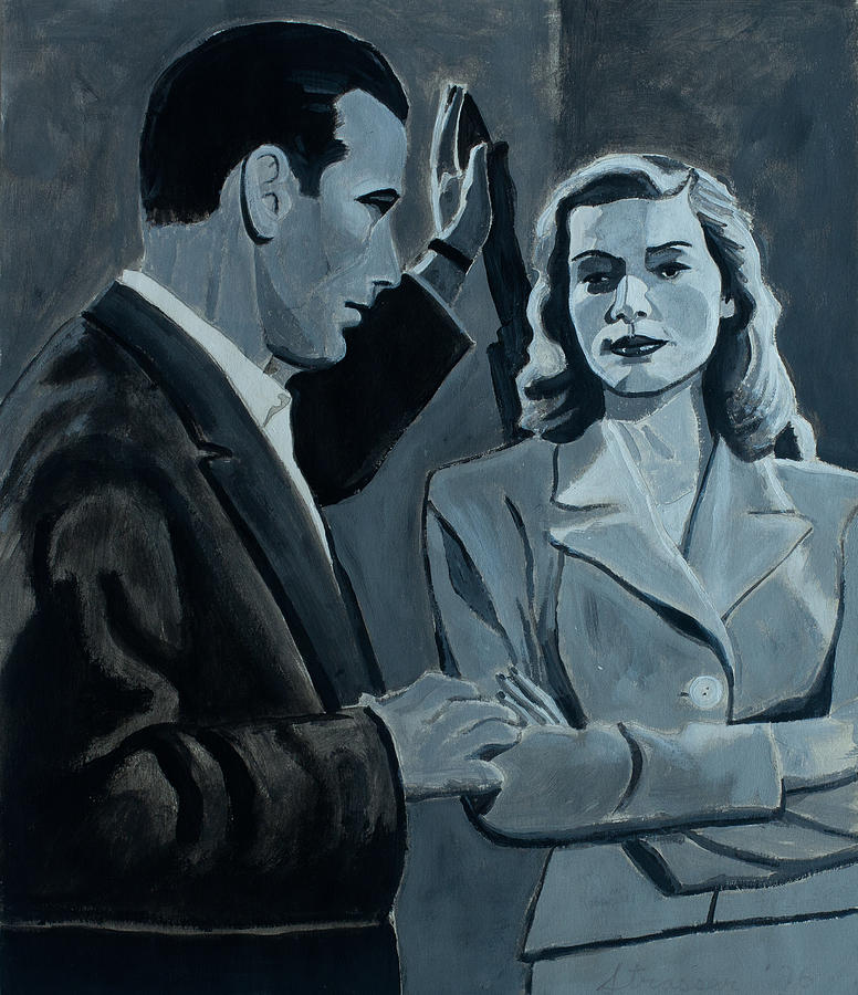 Humphrey Bogart Painting - Bogie and Bacall by Frank Strasser