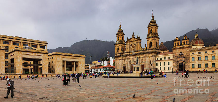 Bogota, Colombia - Plaza Bolivar North Eastern Corner Panorama ...