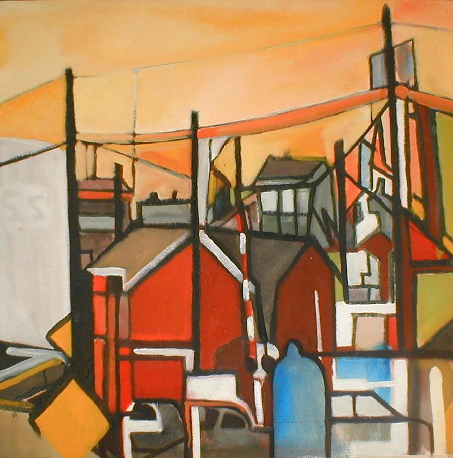 Bogota Industrial Painting by Ron Erickson