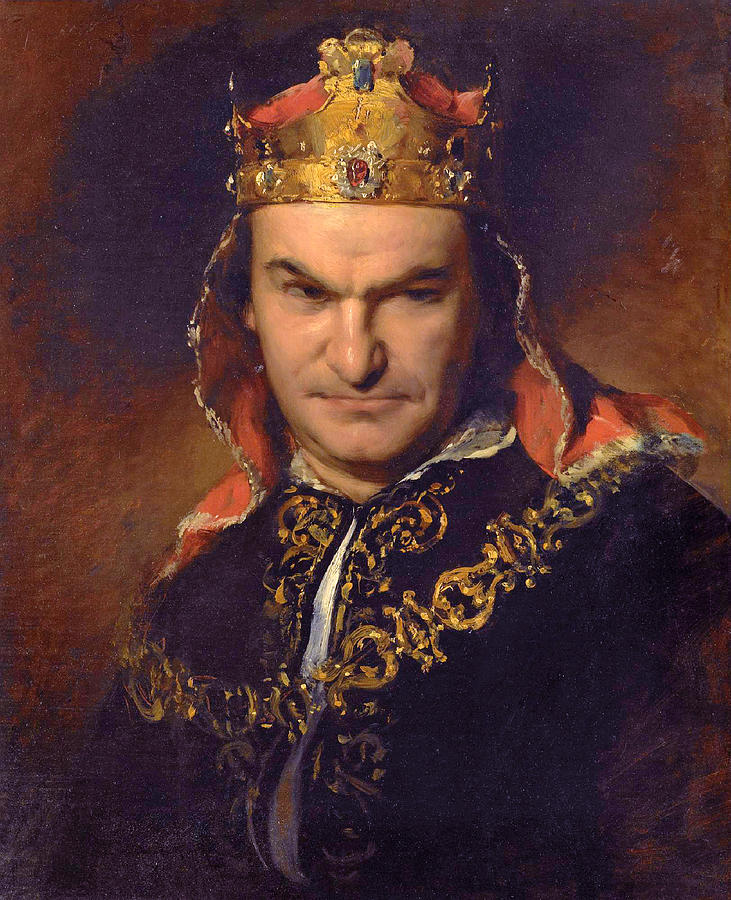 Bogumil Dawison as Richard III Painting by Friedrich von Amerling