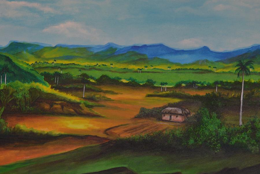 Landscape Painting - Bohio by Jorge Parellada