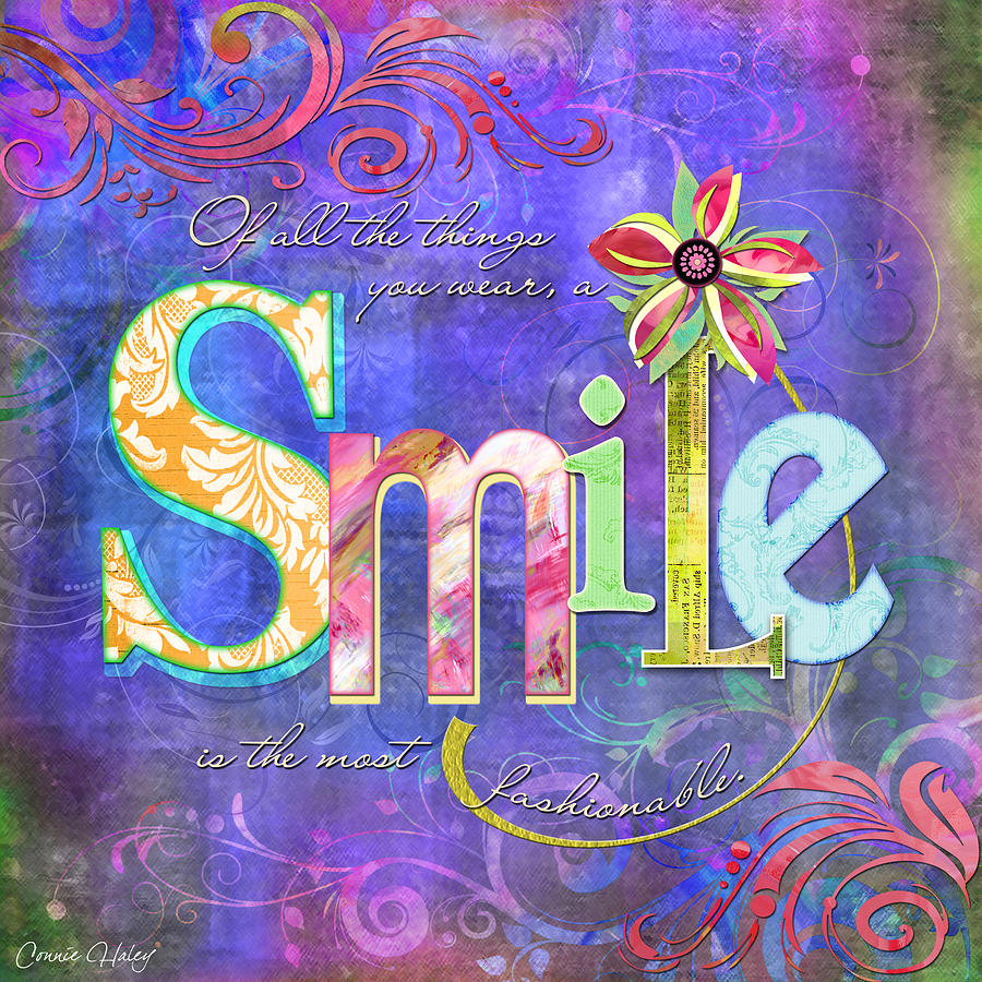 Smile Digital Art - Boho Bellus SWD Smile by Connie Haley