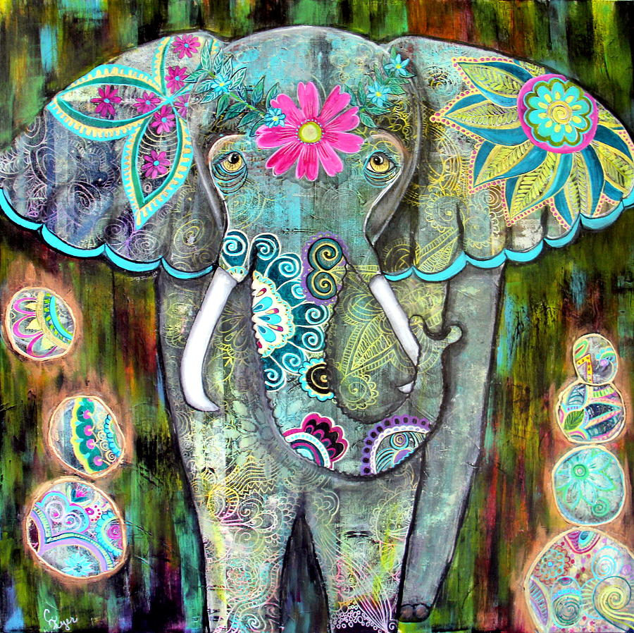 bohemian elephant art