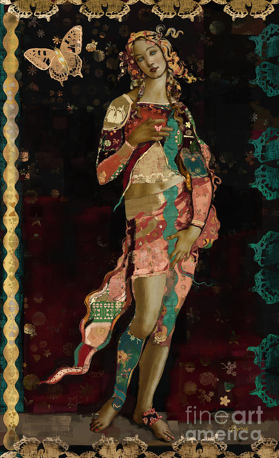 Gustav Klimt Mixed Media - Boho Venus by Carrie Joy Byrnes