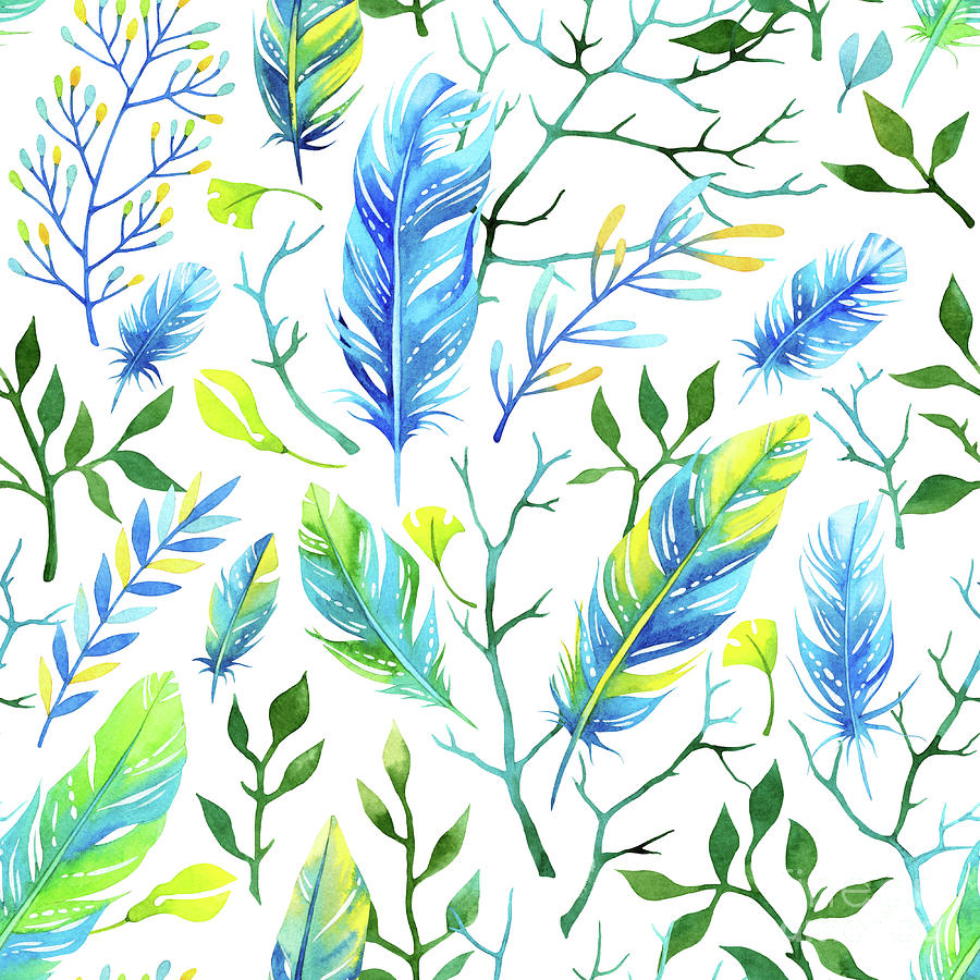 Boho Watercolor Pattern Digital Art by Susan Cooper - Fine Art America