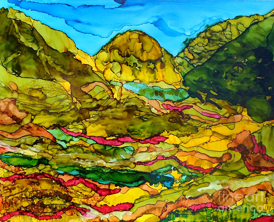 Bohol Philippines Chocolate Hills 2 Painting by Vicki  Housel