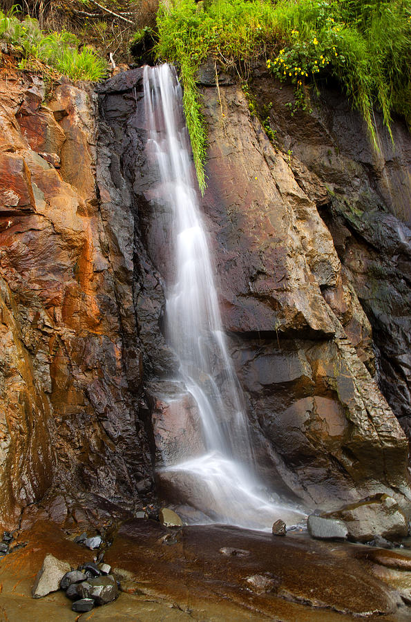 Waterfall Photograph - Boiler Bay Cascade by Michael Dawson