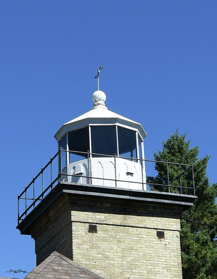 Bois Blanc Island Lighthouse Tower Photograph by Sally Sperry