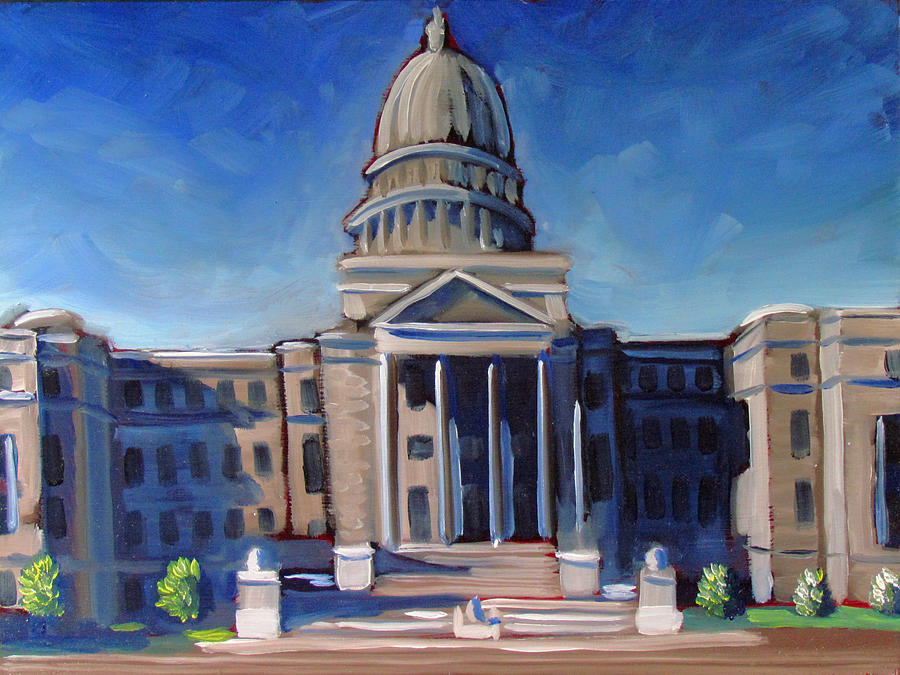Boise Capitol Building 02 Painting by Kevin Hughes