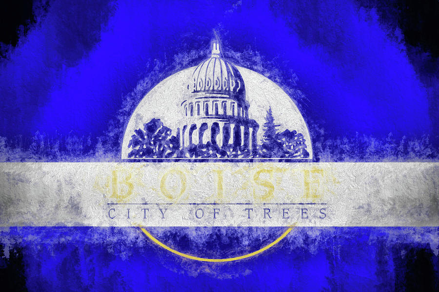 Boise City Flag Digital Art by JC Findley
