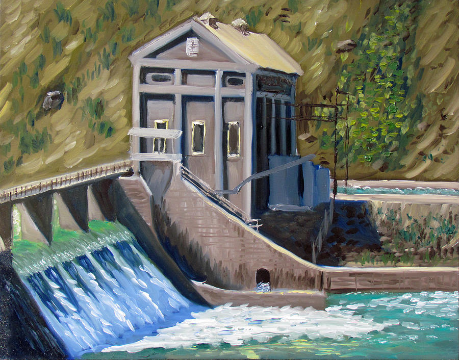Boise Diversion Dam Painting by Kevin Hughes