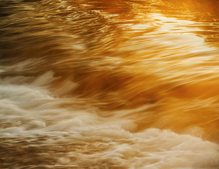 Boise River Golden Flow in Boise Idaho USA Photograph by Vishwanath Bhat