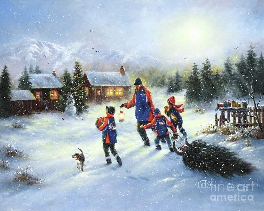 Boise Christmas Painting by Vickie Wade