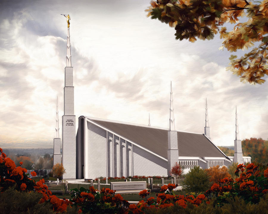 Boise Temple #2 Painting by Brent Borup