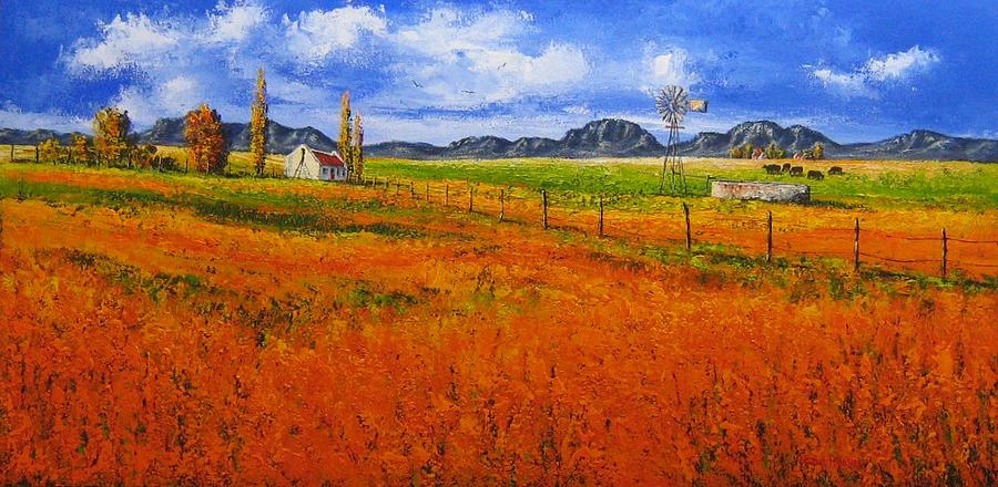Boland farm Painting by Marius Prinsloo