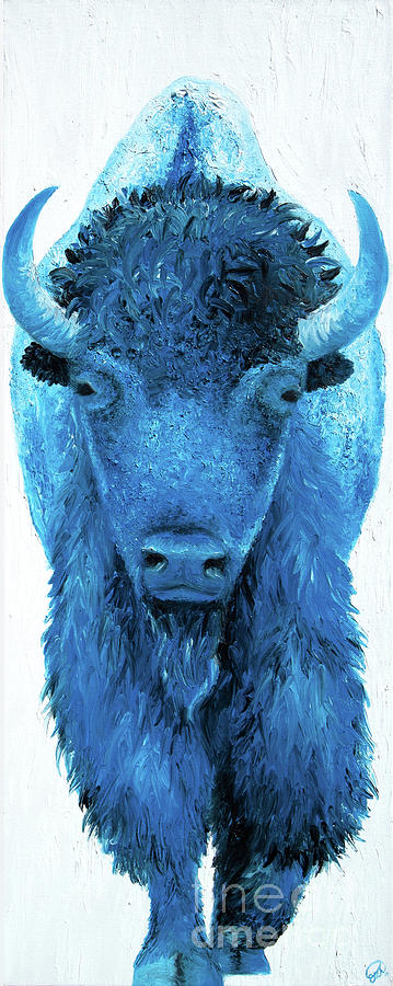 Bold and Blue Painting by Elizabeth Mordensky