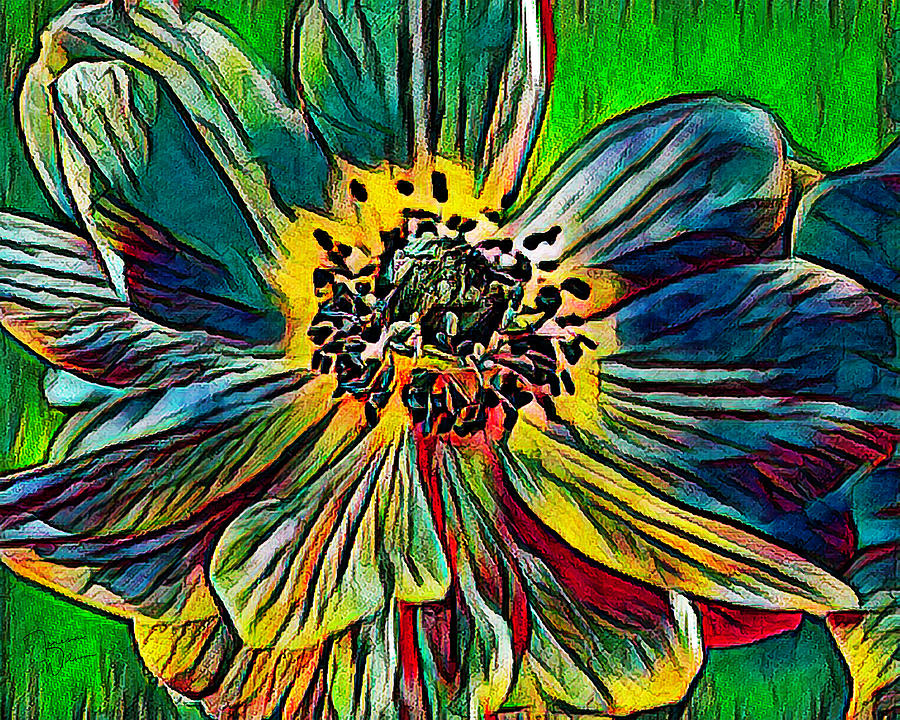 Bold and Bright Anemone Mixed Media by Teresa Wilson