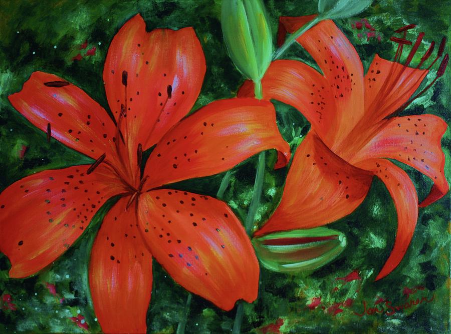 Bold Blooms Painting by Jan Swaren