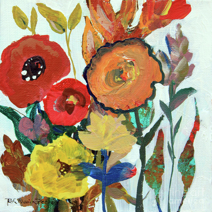 Bold Brilliant Blooms Painting by Robin Pedrero