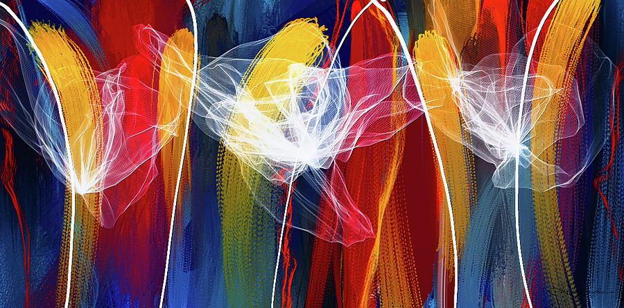 Bold Colors Modern Abstract Art Painting by Lourry Legarde